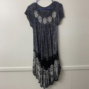 Womens Fairy Grunge Whimsigoth Maxi Dress Floral Embroidered Cottagecore‎ Large